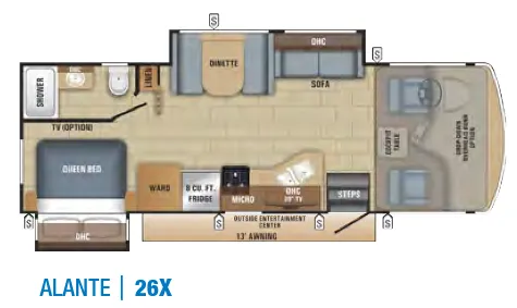 Jayco Alante 26X floor plan