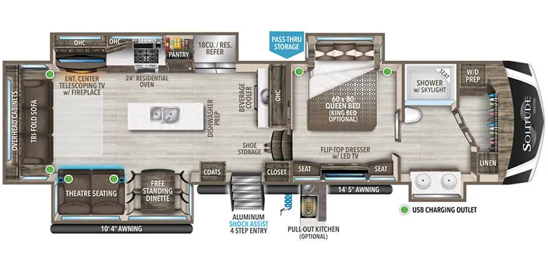 Grand Design Solitude 372WB-R floor plan