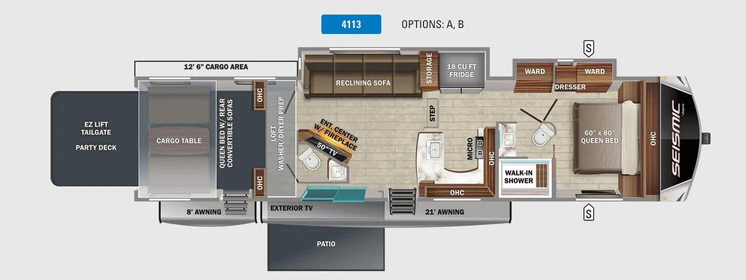 Jayco Seismic Luxury Series 4113 floor plan