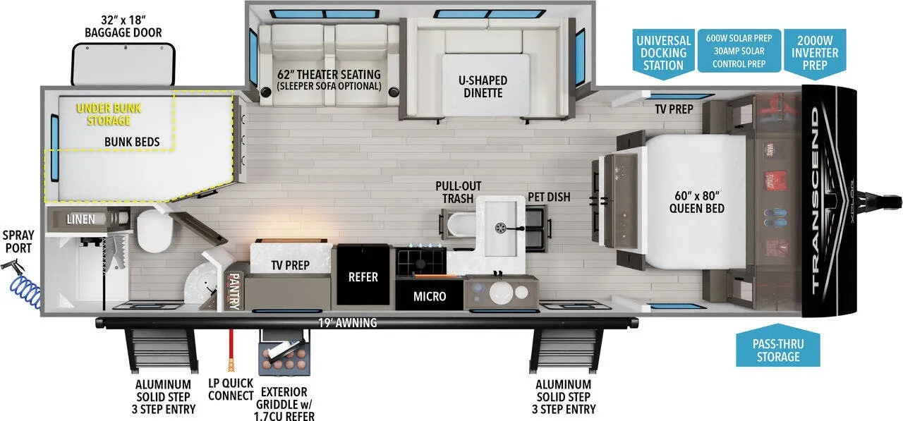 2026 Grand Design Transcend Xplor 27DBX - Floor plan