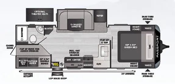 Keystone Passport 2401BH floor plan