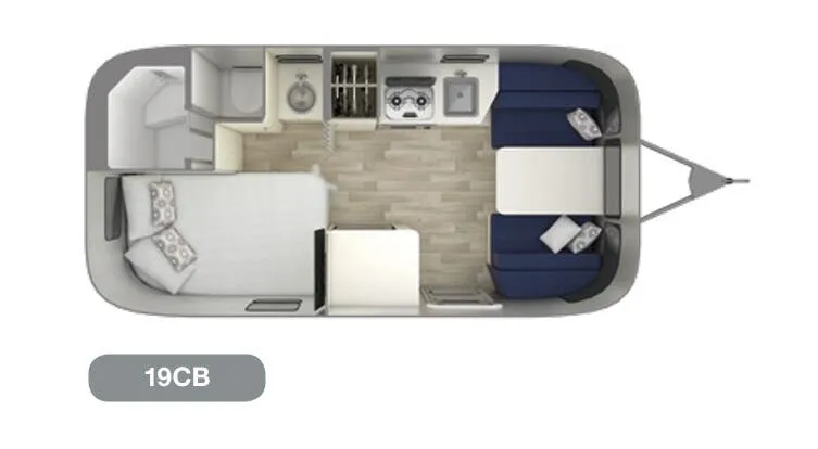 2021 Airstream Bambi 19CB - Floor plan