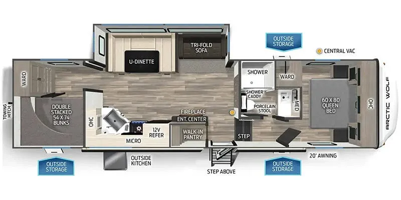 2025 Forest River Cherokee Arctic Wolf 287BH floor plan