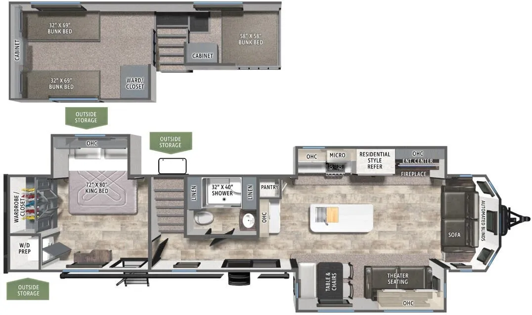 Forest River Puma Vista 402LFT floor plan