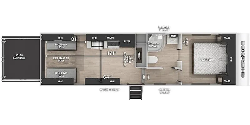 Forest River Cherokee 255RR floor plan