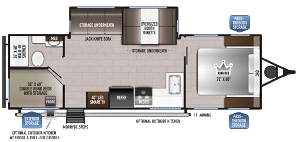 East to West Della Terra 262BH floor plan