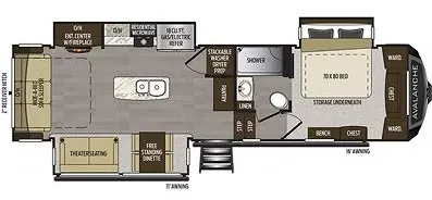 Keystone Alpine Avalanche Edition 312RS floor plan