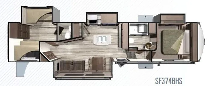 Highland Ridge Silverstar SF374BHS exterior
