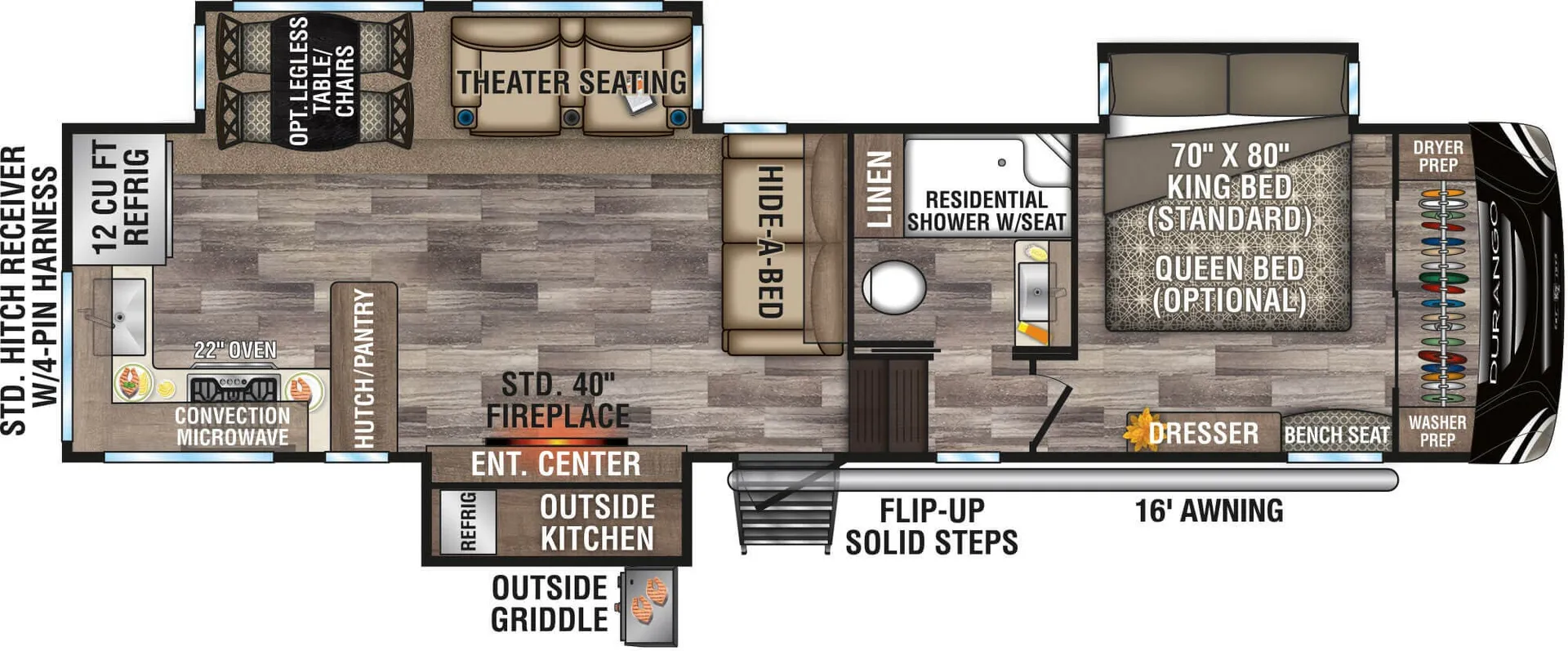 K-Z Durango D321RKT floor plan