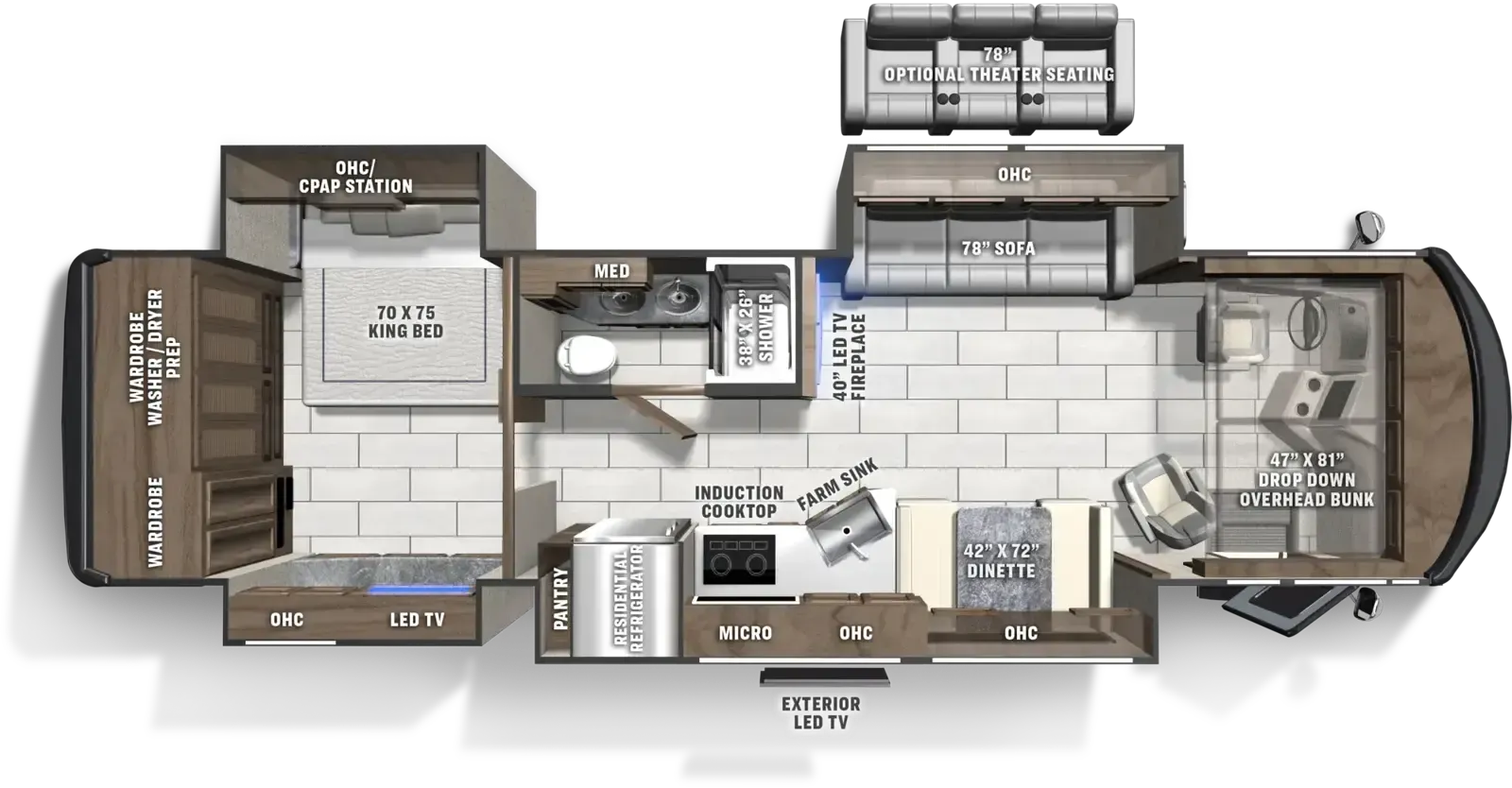Coachmen Sportscoach SRS 354QS floor plan