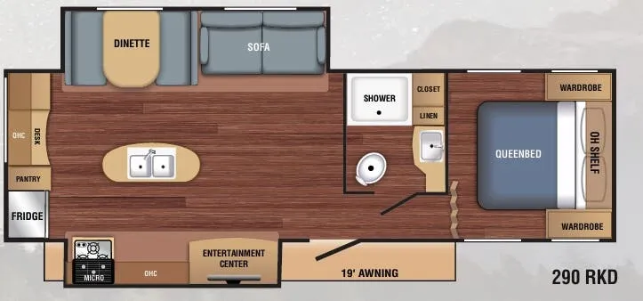 Braxton Creek BX 290RKD floor plan