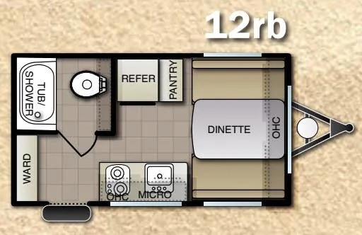 Pacific Coachworks Econ E12RB floor plan