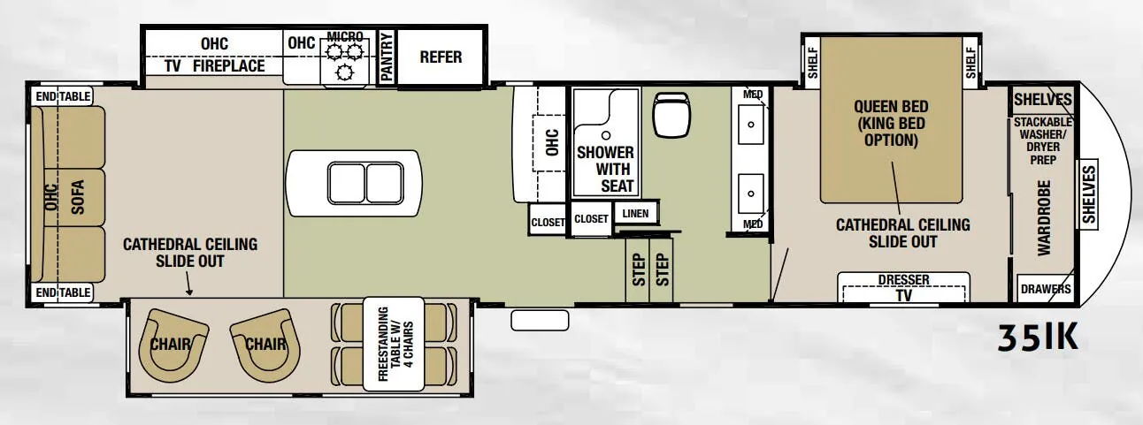 Forest River Cedar Creek Silverback 35IK floor plan