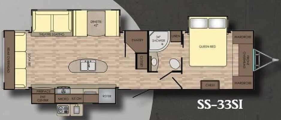 CrossRoads Sunset Trail Grand Reserve SS-33SI floor plan