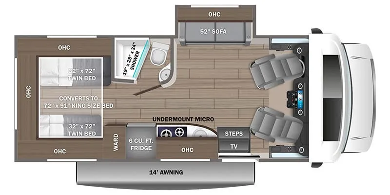 Entegra Coach Qwest 24T floor plan
