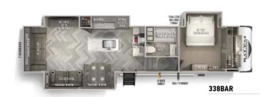 Forest River Salem Hemisphere 338BAR floor plan
