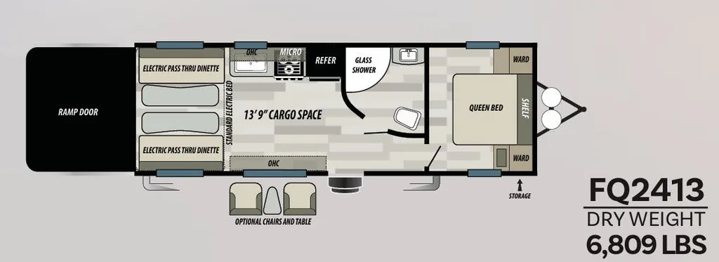 2020 Forest River Stealth FQ2413 floor plan