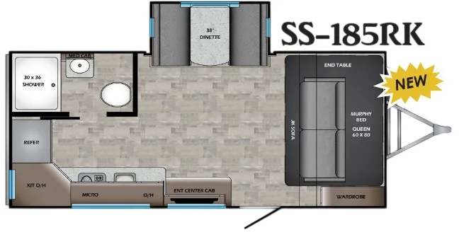 CrossRoads Sunset Trail Super Lite 185RK floor plan