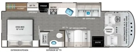 2023 Thor Motor Coach Hurricane 29M - Floor plan