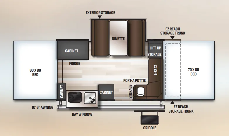 Forest River Rockwood Freedom 2514F floor plan