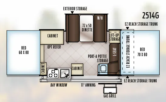 Forest River Rockwood Premier 2514G floor plan
