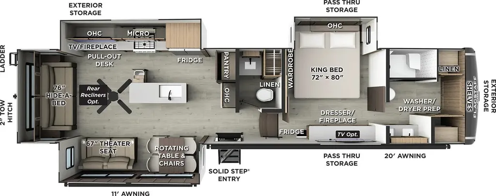 2026 Forest River Flagstaff Classic 401CFB floor plan
