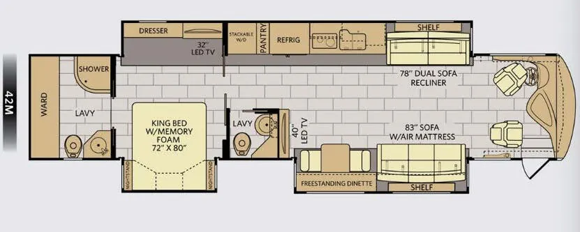 Fleetwood Providence 42M floor plan