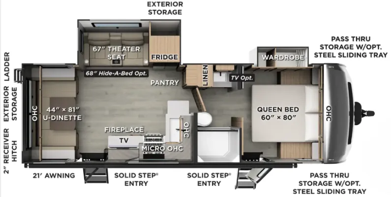 Forest River Flagstaff Super Lite 26SRD floor plan