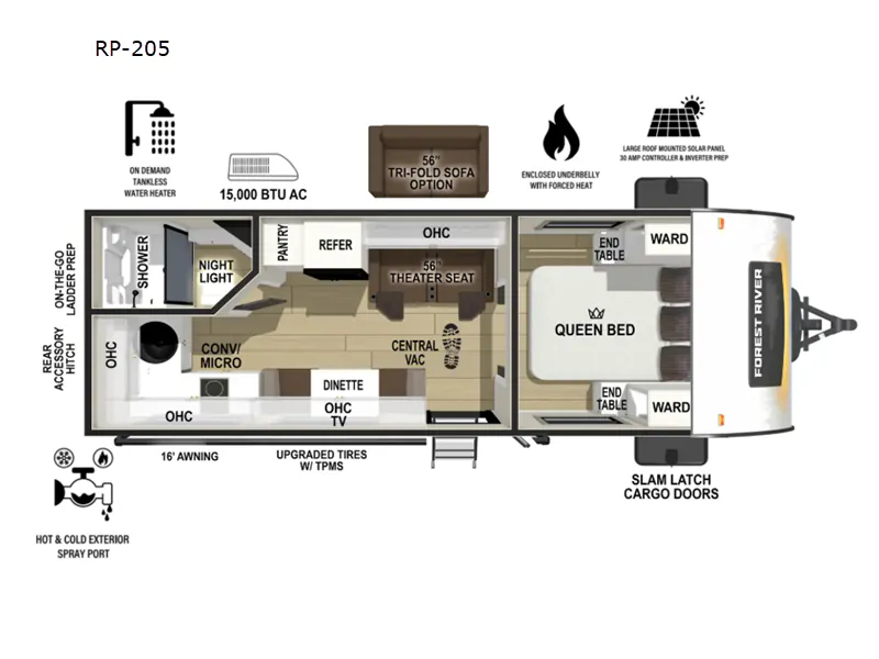 2026 Forest River R-Pod 205 - Floor plan