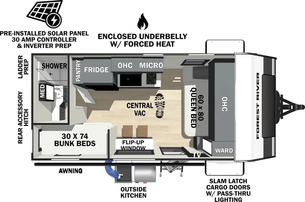 2026 Forest River IBEX 16MKD floor plan