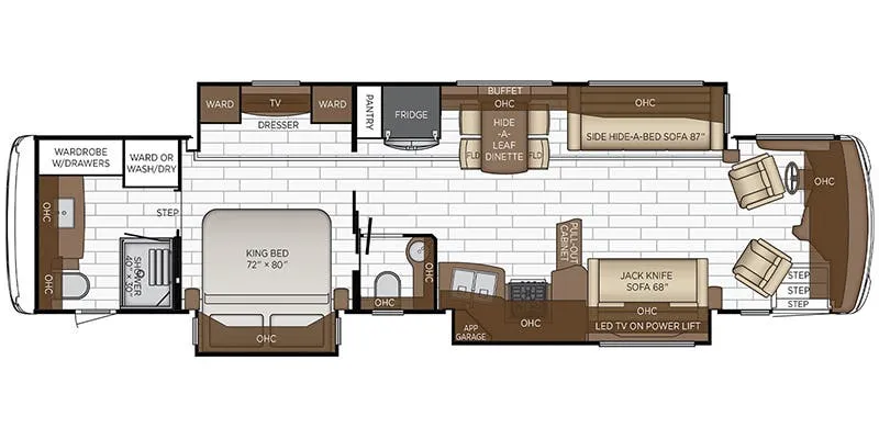 2022 Newmar Dutch Star 4081 - Floor plan