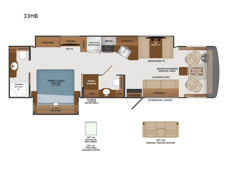 2026 Fleetwood Fortis 33HB - Floor plan