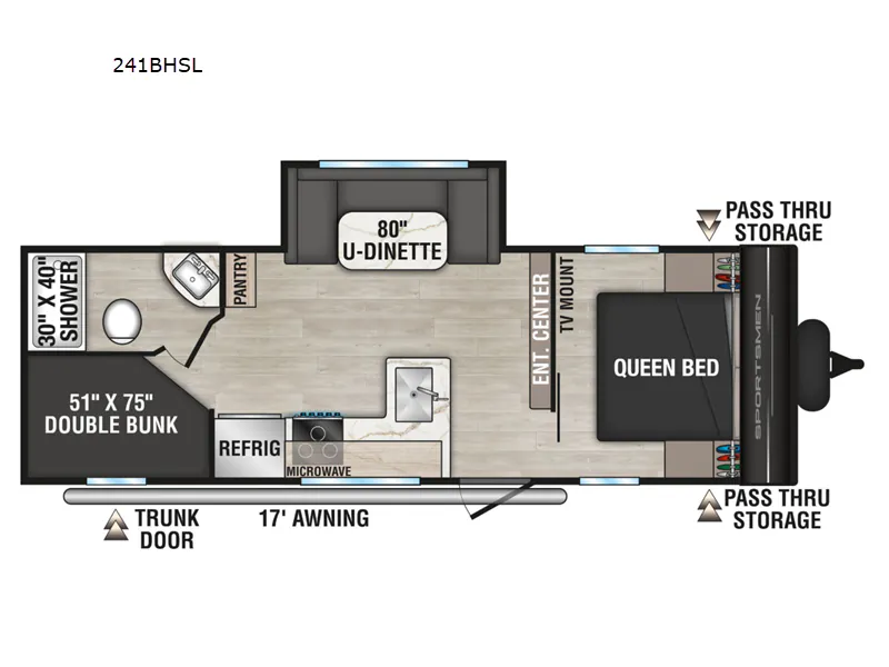 2026 K-Z Sportsmen Select 241BHSL - Floor plan