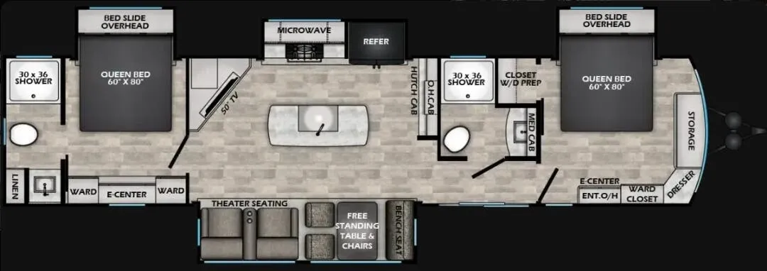 CrossRoads Hampton 378DBB floor plan