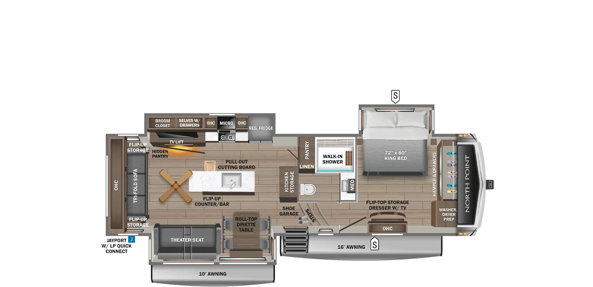 2026 Jayco North Point 310RLTS - Floor plan