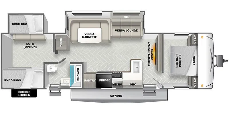 Forest River Salem Southwest 32BHDS floor plan