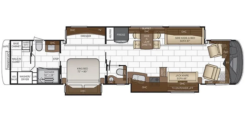 Newmar London Aire 4579 floor plan
