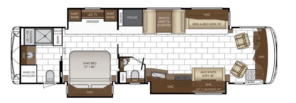 Newmar Ventana 3809 floor plan