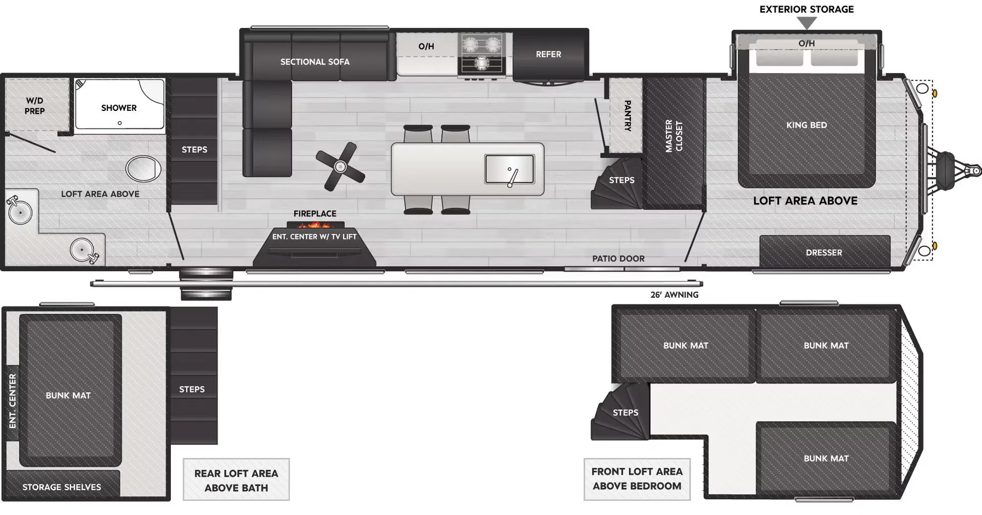 Keystone Retreat 39CLDL floor plan
