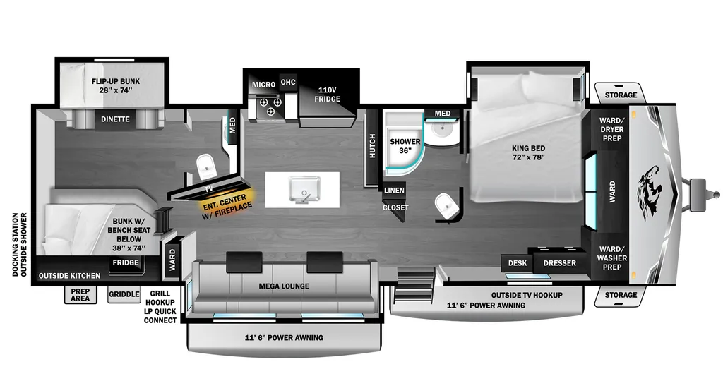 2026 Open Range RV Open Range 338BHS floor plan