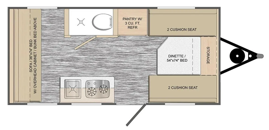 Travel Lite Rove Classic 14BHC floor plan