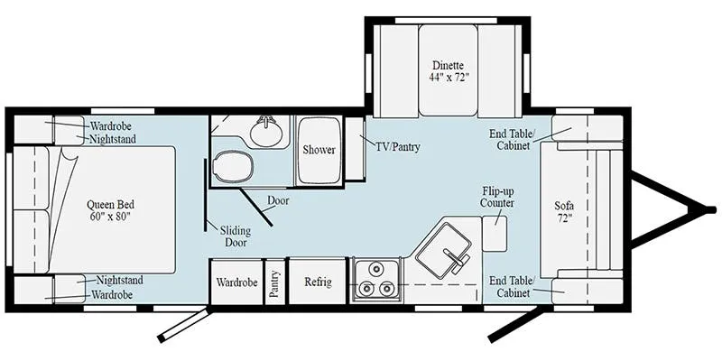 2023 Winnebago Minnie 2500FL - Floor plan