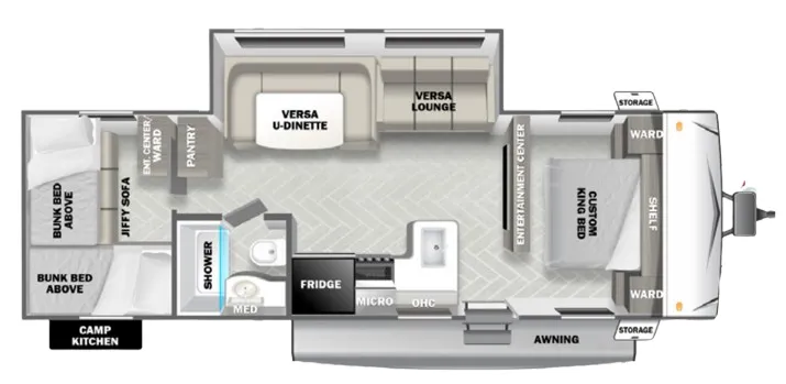 2025 Forest River Wildwood 273QBXL - Floor plan