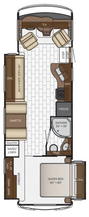 Newmar Bay Star Sport 3008 floor plan