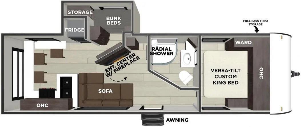 Forest River EVO Lite 2480VBX floor plan