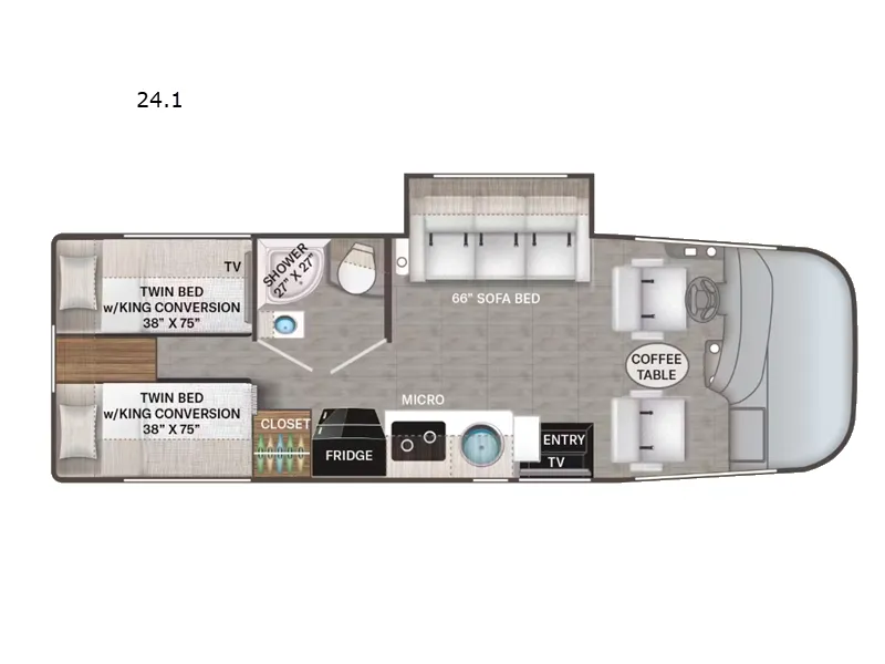 2027 Thor Motor Coach Vegas 24.1 - Floor plan
