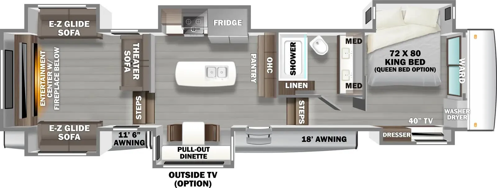 Forest River RiverStone 419RD floor plan