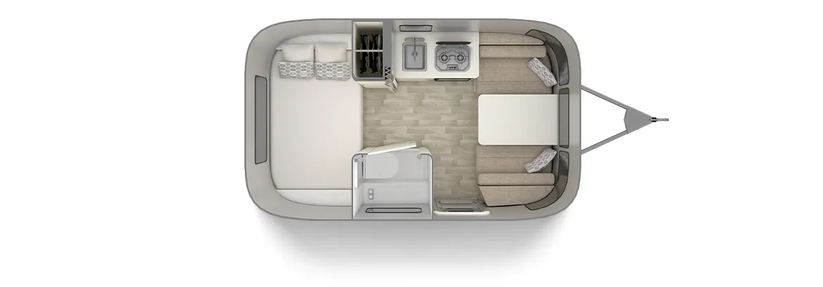 Airstream Bambi 16RB floor plan