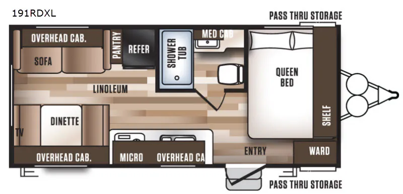 2018 Forest River RV Wildwood X-Lite 191RDXL - Floor plan