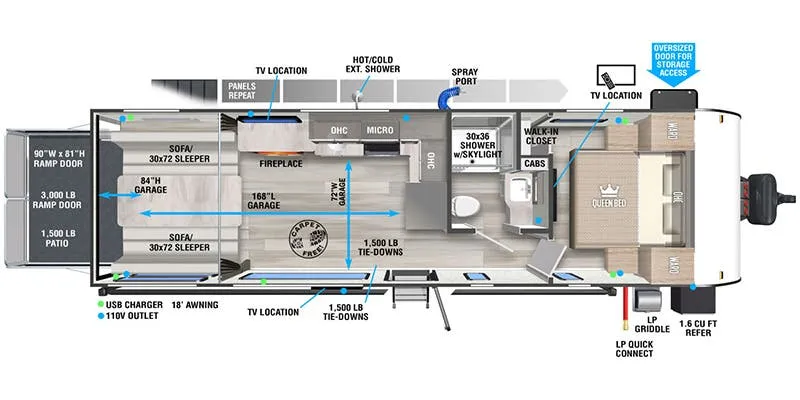 Forest River Wildwood FSX 270RTK floor plan